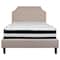 Flash Furniture Brighton Full Platform Bed Set, Beige SL-BM-2-GG - alternate 4